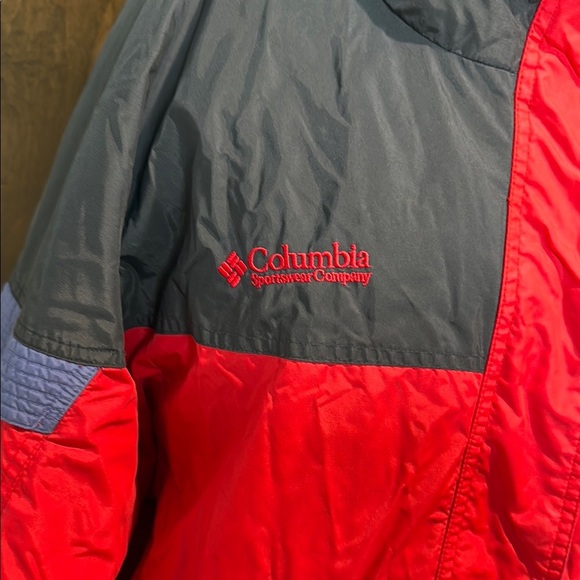 Vintage Columbia bugaboo Red and Gray Jacket fleece lined zip up - Picture 2 of 16